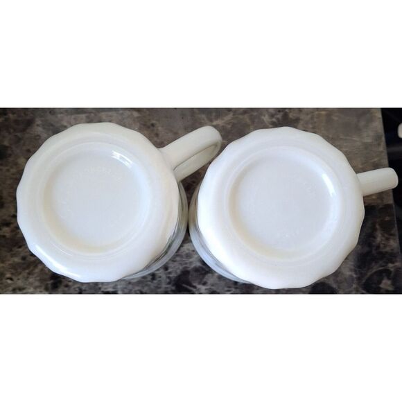 2 Vintage Salem Porcelle Christmas Tree Wreath Coffee Tea Cup Mug Made in France - Picture 4 of 8